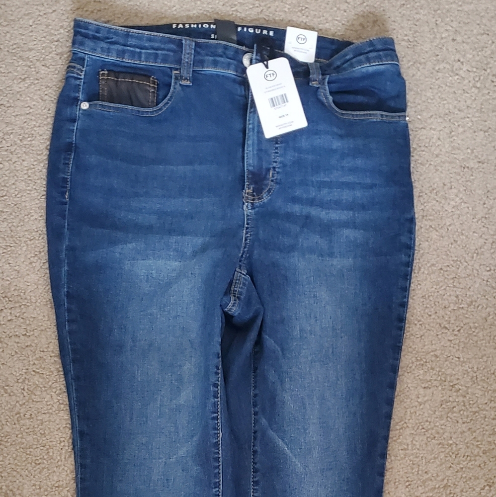 Faux Leather Pocket Skinny Jeans